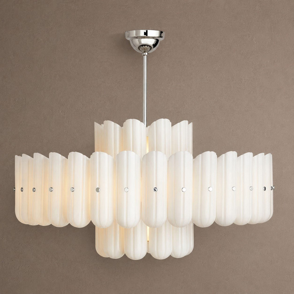 Lorna LED Double Tier Chandelier 25" 35" 46" - Polished Nickel46"casivra