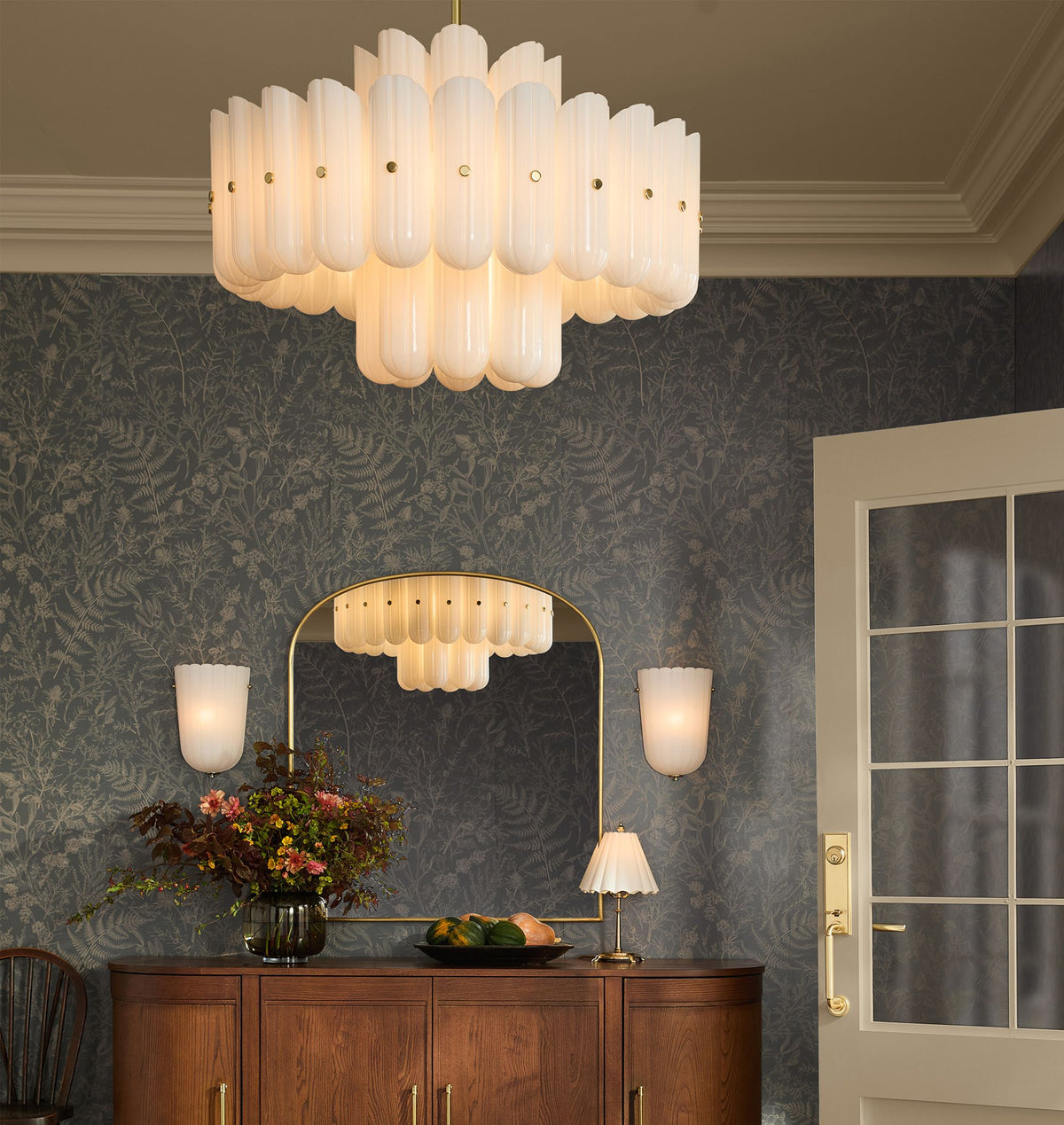 Lorna LED Double Tier Chandelier 25" 35" 46"-Chandelier-casivra-casivra