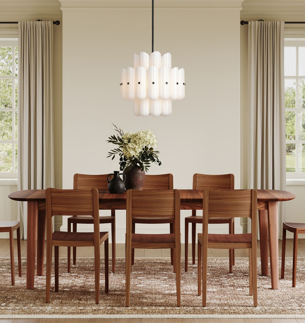 Lorna LED Double Tier Chandelier 25" 35" 46"-Chandelier-casivra-Bronze-25"-casivra