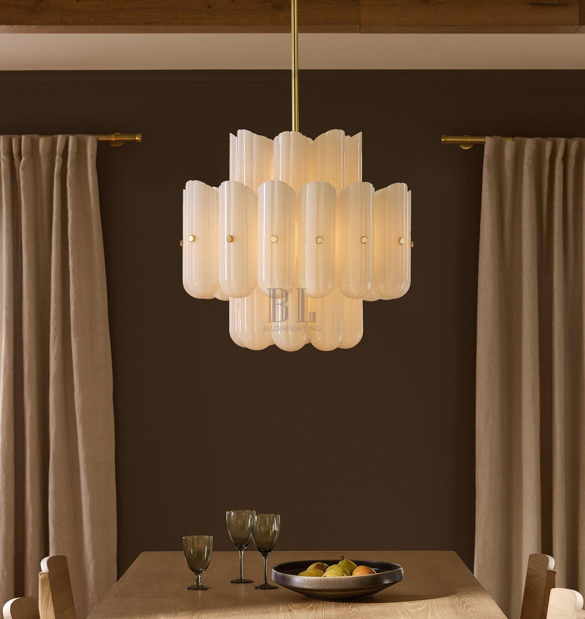 Lorna LED Double Tier Chandelier 25" 35" 46"-Chandelier-casivra-casivra