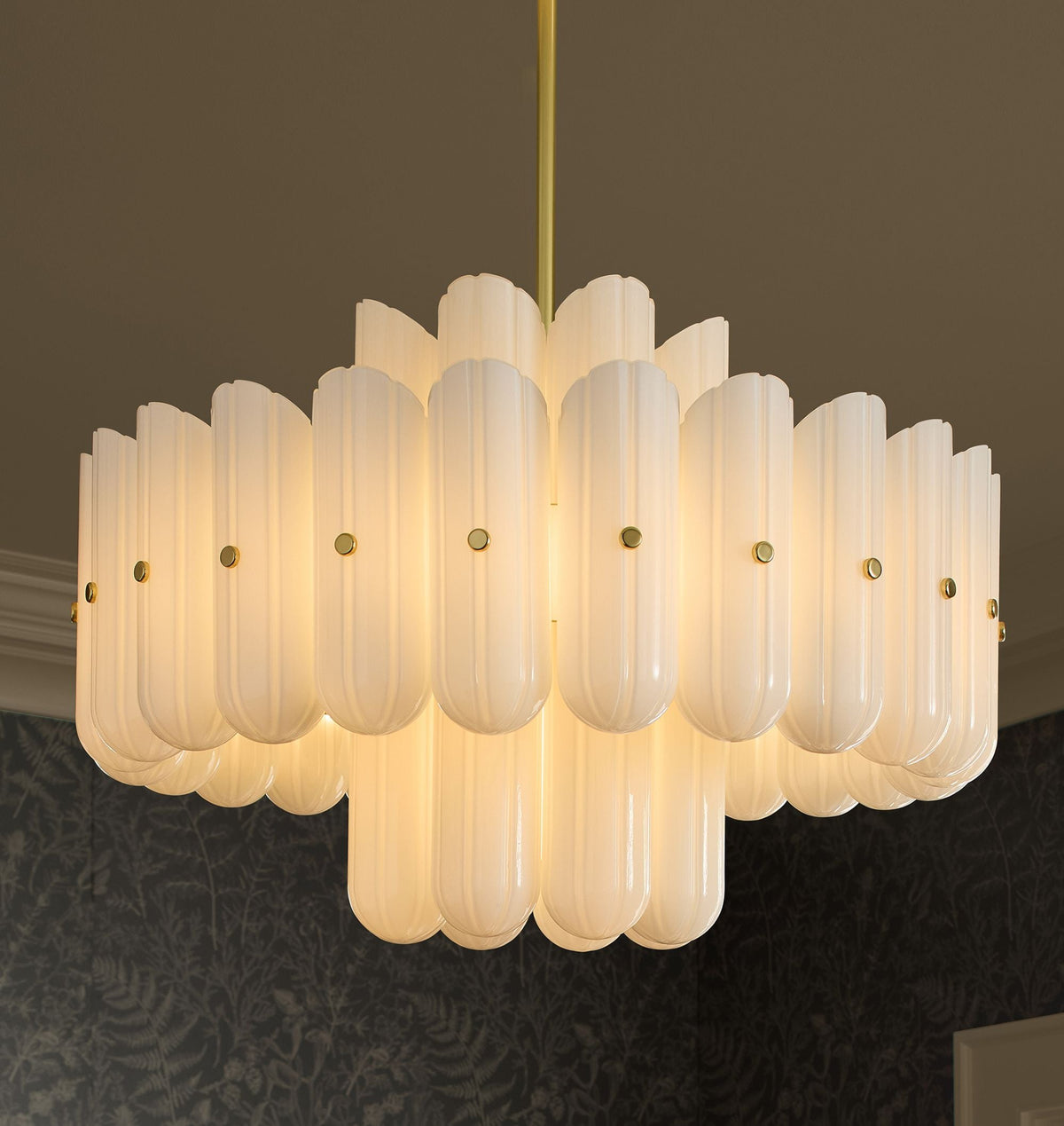 Lorna LED Double Tier Chandelier 25" 35" 46"-Chandelier-casivra-casivra