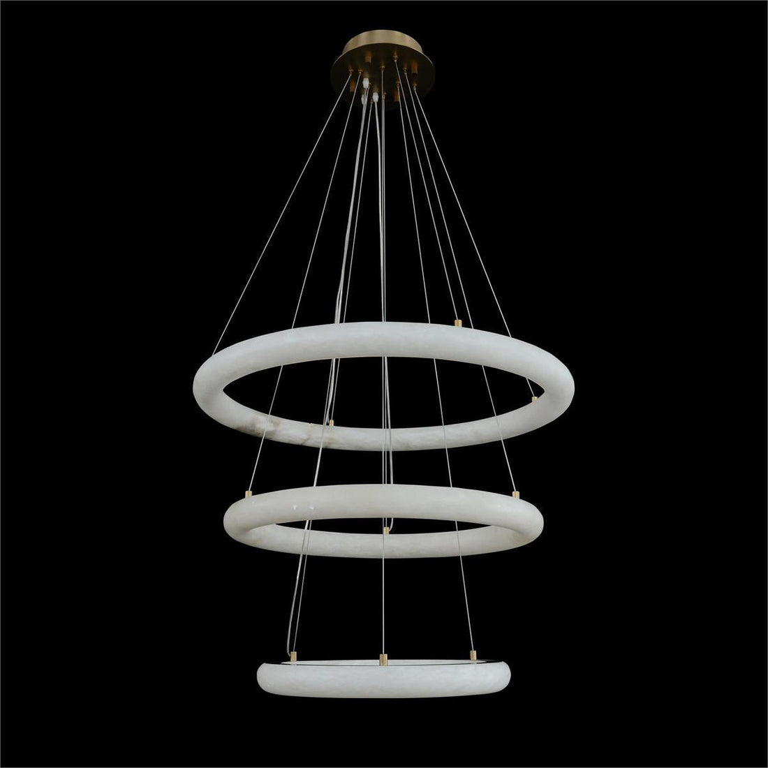 Luca Three-Tier Alabaster Pendant Chandelier - casivra