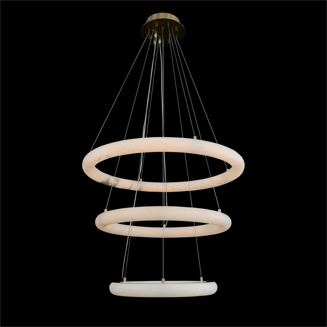 Luca Three-Tier Alabaster Pendant Chandelier - casivra