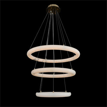 Luca Three-Tier Alabaster Pendant Chandelier - casivra