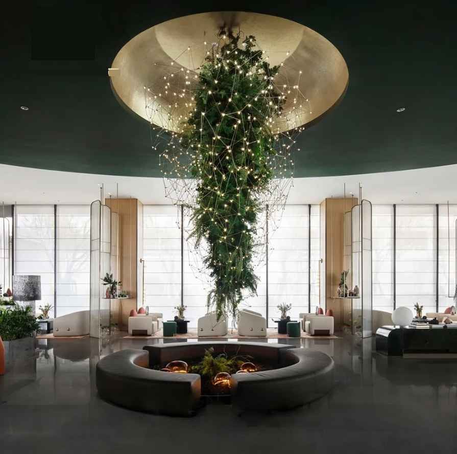 Lucia Tree Branch Chandelier for Foyer - Deep Golden Browncasivra