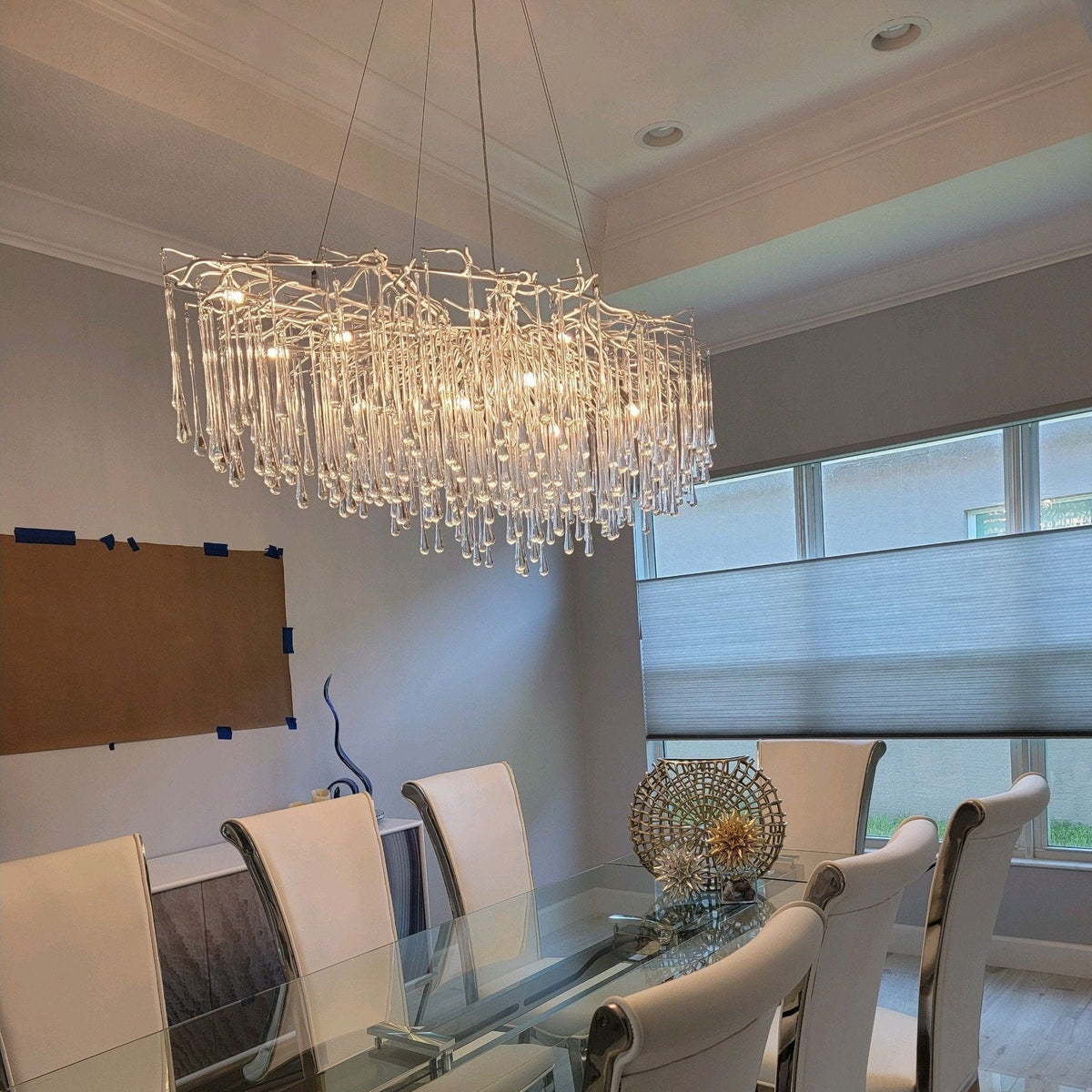 Lukas Oval Branching Brass Linear Teardrop Chandelier - 47" lengthDark Coppercasivra