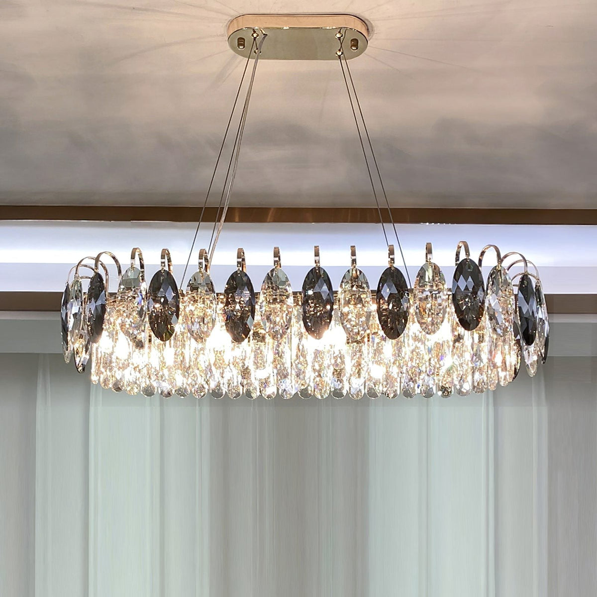 Luxurious K9 Crystal Chandelier Modern Ceiling Light Fixtures Set for Living Room/Dining Room-Chandeliers-casivra-casivra