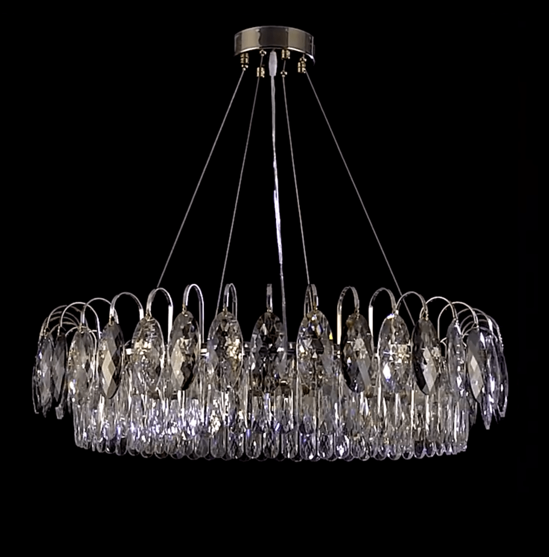 Luxurious K9 Crystal Chandelier Modern Ceiling Light Fixtures Set for Living Room/Dining Room-Chandeliers-casivra-casivra