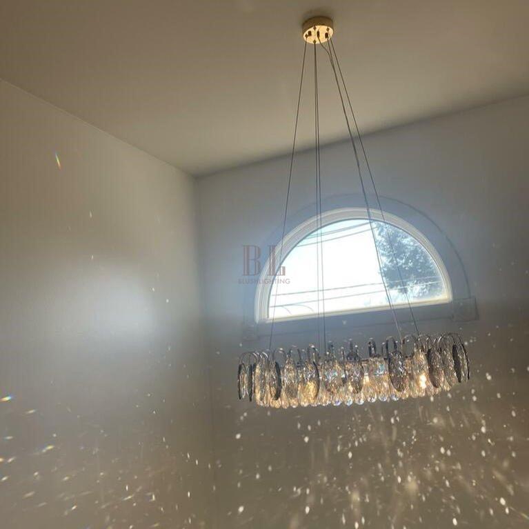 Luxurious K9 Crystal Chandelier Modern Ceiling Light Fixtures Set for Living Room/Dining Room-Chandeliers-casivra-casivra
