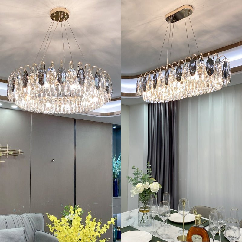 Luxurious K9 Crystal Chandelier Modern Ceiling Light Fixtures Set for Living Room/Dining Room-Chandeliers-casivra-casivra