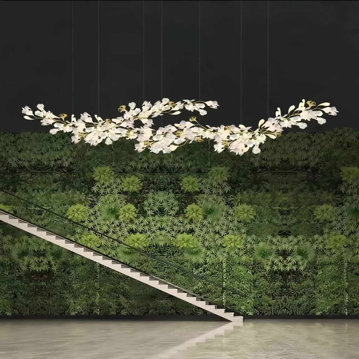 Luxury Ceramic Ginkgo Linear Chandelier - 106''casivra