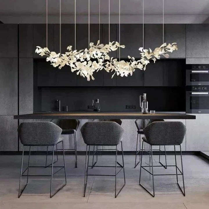 Luxury Ceramic Ginkgo Linear Chandelier - 88''casivra