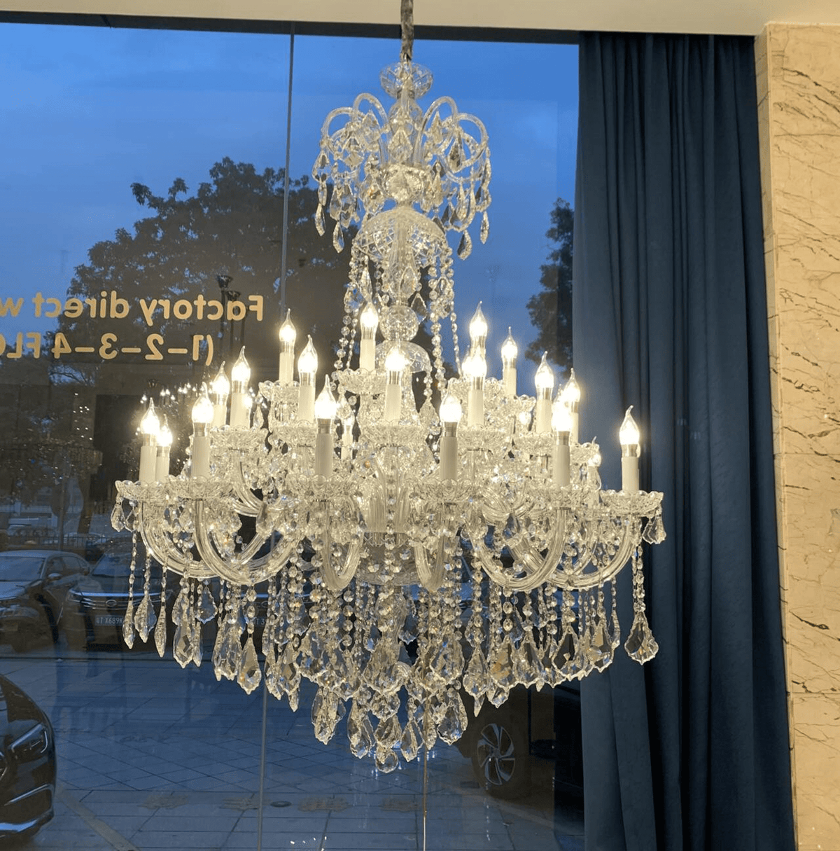 Luxury Classic Clear Crystal Chandelier for Foyer/Staircase/Entryway/Hallway - 35 Lights/D47.2"*H59.1"Warm Lightcasivra