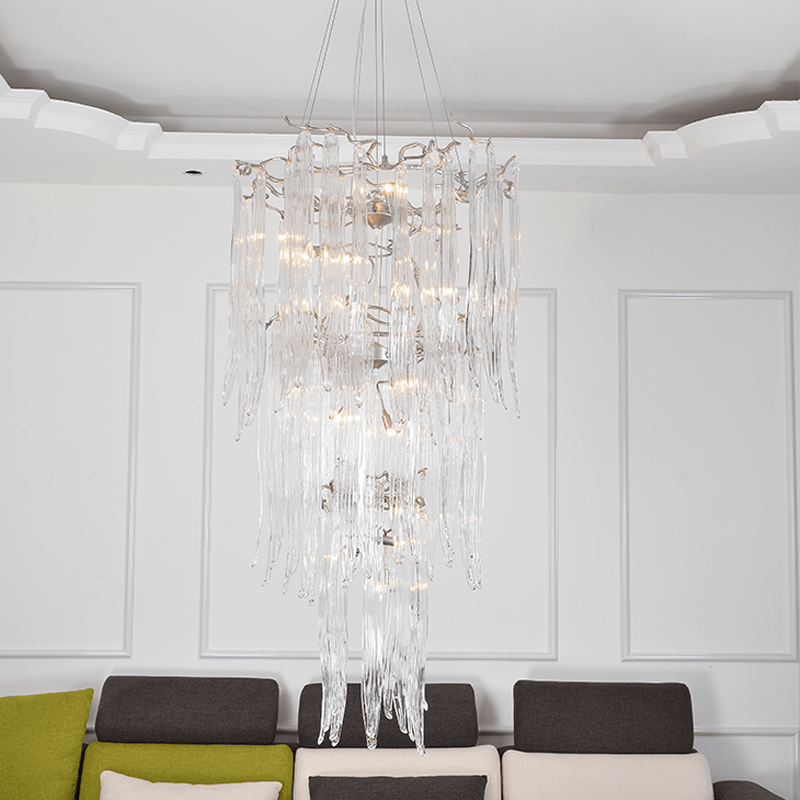 Luxury Crystal Branch Chandelier For Staircase - 19.69" diamcasivra