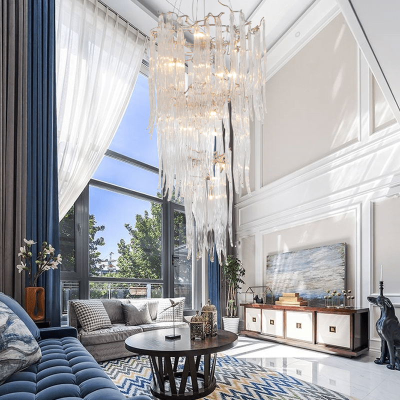 Luxury Crystal Branch Chandelier For Staircase - 19.69" diamcasivra