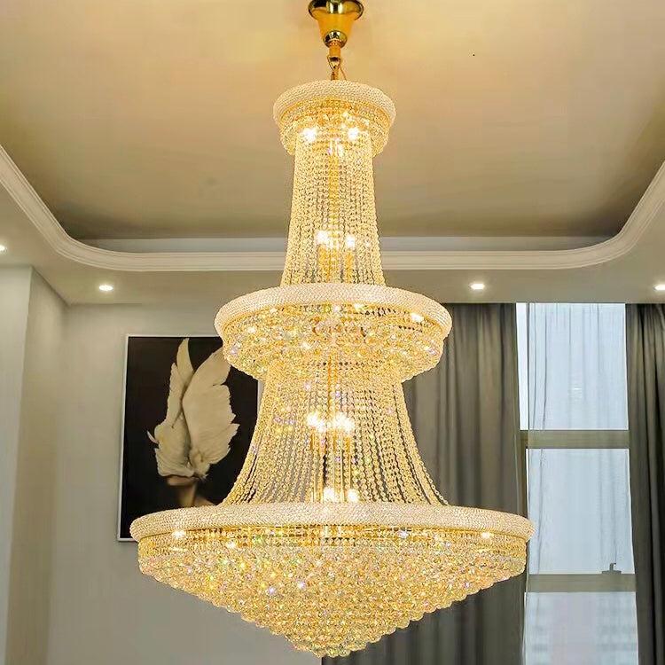 Luxury Crystal Chandelier for Grand Villa Hall and Duplex Staircase Lighting-chandelier-casivra-casivra