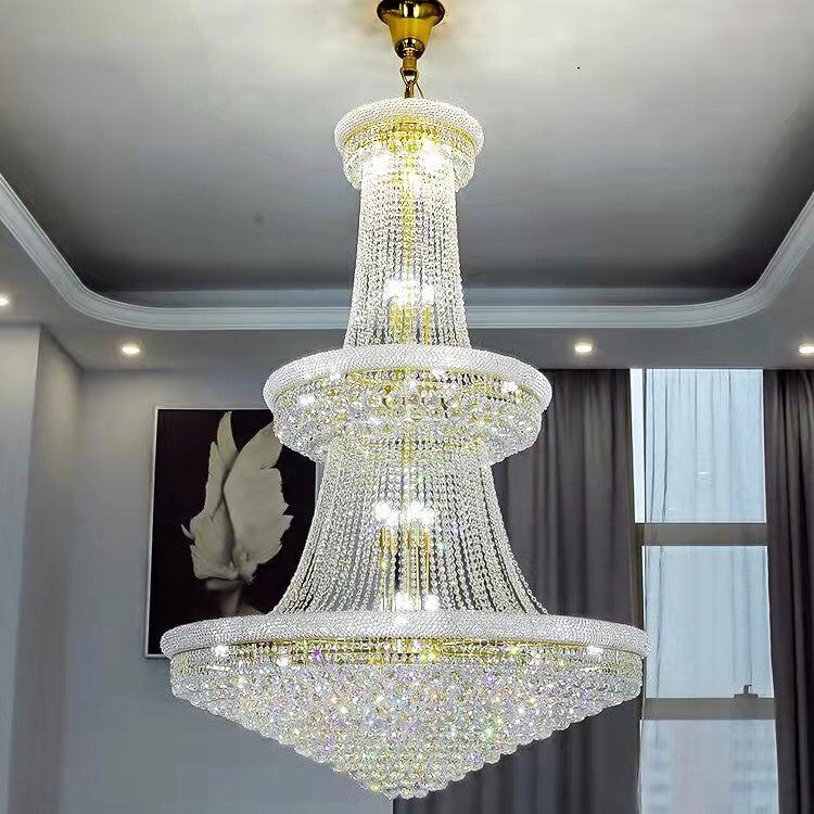 Luxury Crystal Chandelier for Grand Villa Hall and Duplex Staircase Lighting-chandelier-casivra-casivra