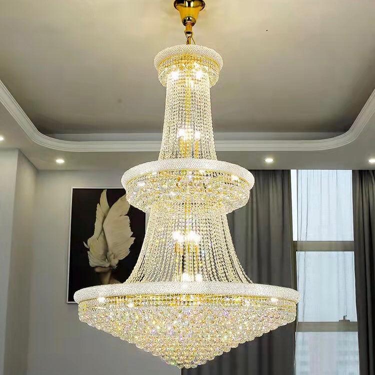Luxury Crystal Chandelier for Grand Villa Hall and Duplex Staircase Lighting-chandelier-casivra-casivra