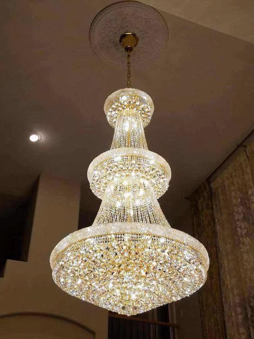 Luxury Crystal Chandelier for Grand Villa Hall and Duplex Staircase Lighting-chandelier-casivra-casivra