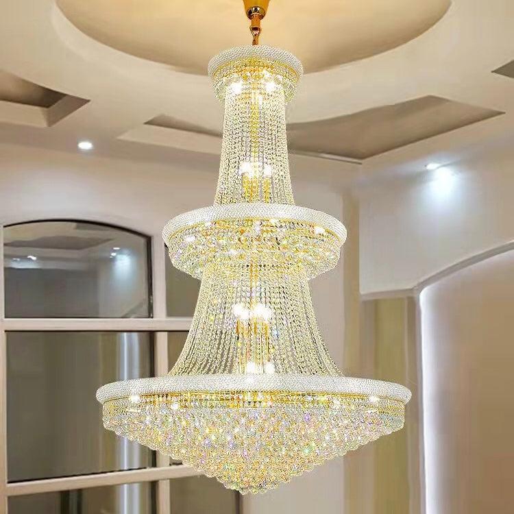 Luxury Crystal Chandelier for Grand Villa Hall and Duplex Staircase Lighting-chandelier-casivra-casivra