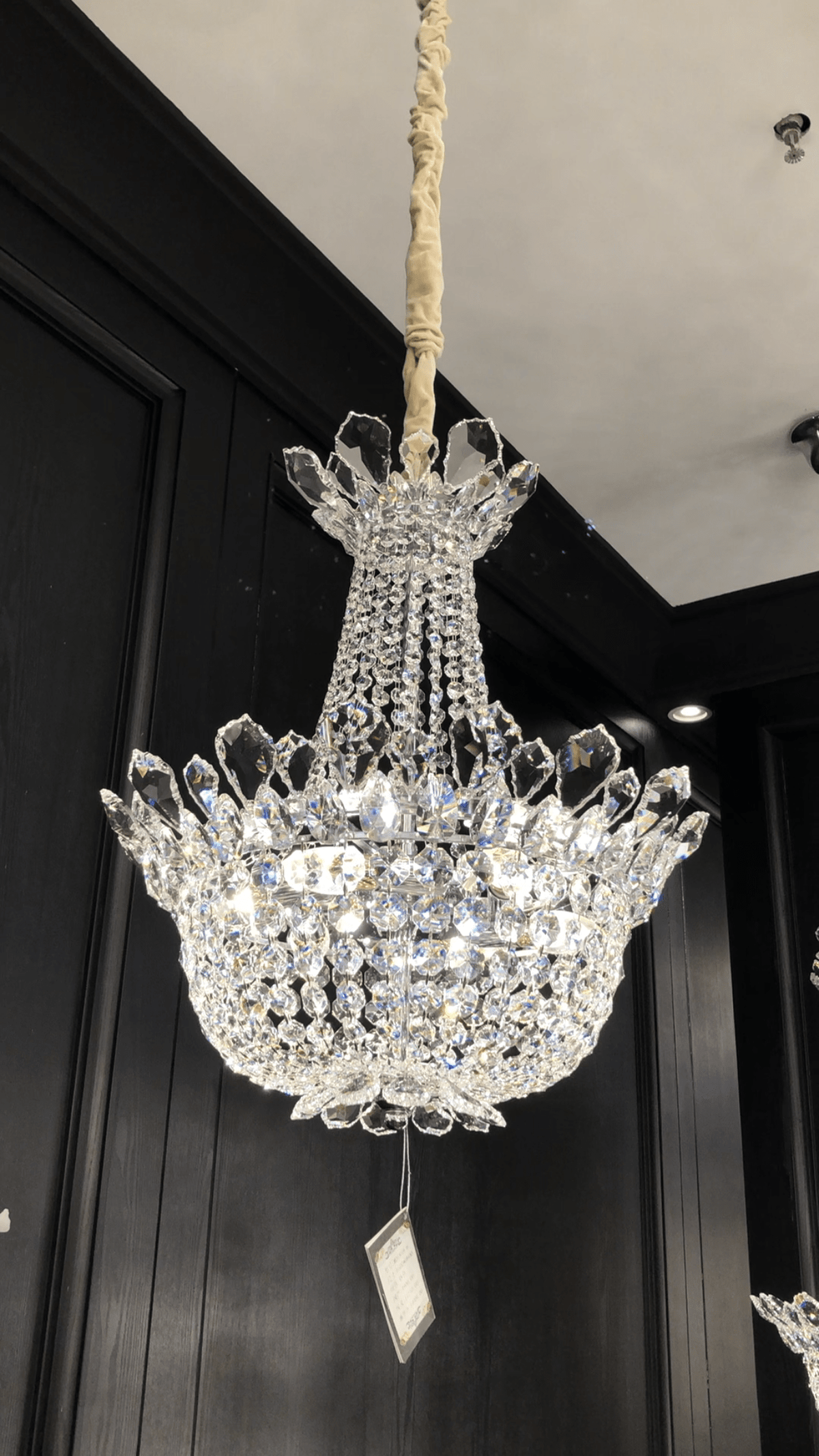 Luxury Empire Branch Crystal Chandelier Pendant Light for Entryway and Foyer - D27.60'' * H58.27'' / 18 LightsWarm Lightcasivra