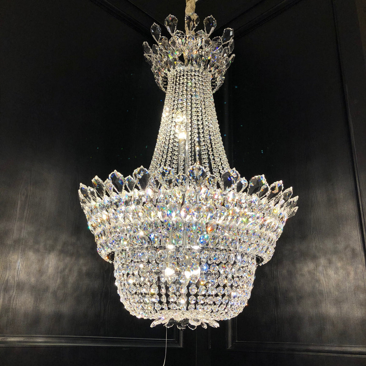 Luxury Empire Branch Crystal Chandelier Pendant Light for Entryway and Foyer - D31.5" *H35.3"Warm Lightcasivra