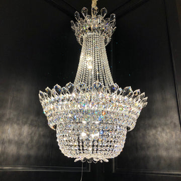 Luxury Empire Branch Crystal Chandelier Pendant Light for Entryway and Foyer - D31.5" *H35.3"Warm Lightcasivra