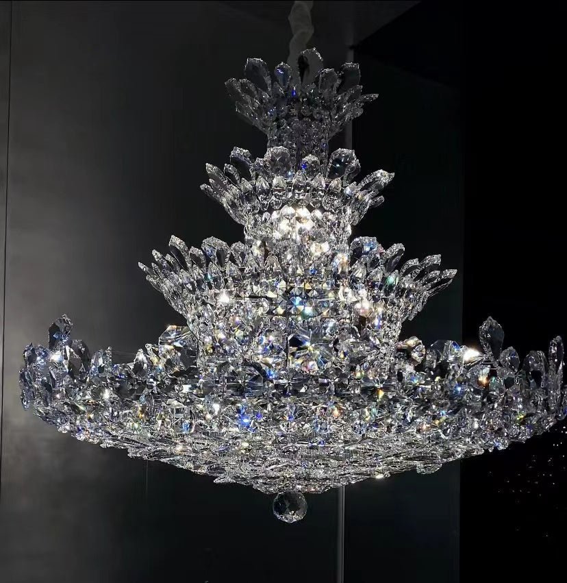 Luxury Empire Floral Crystal Chandelier - D31.5"*H26.8"Warm Lightcasivra