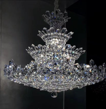 Luxury Empire Floral Crystal Chandelier - D31.5"*H26.8"Warm Lightcasivra