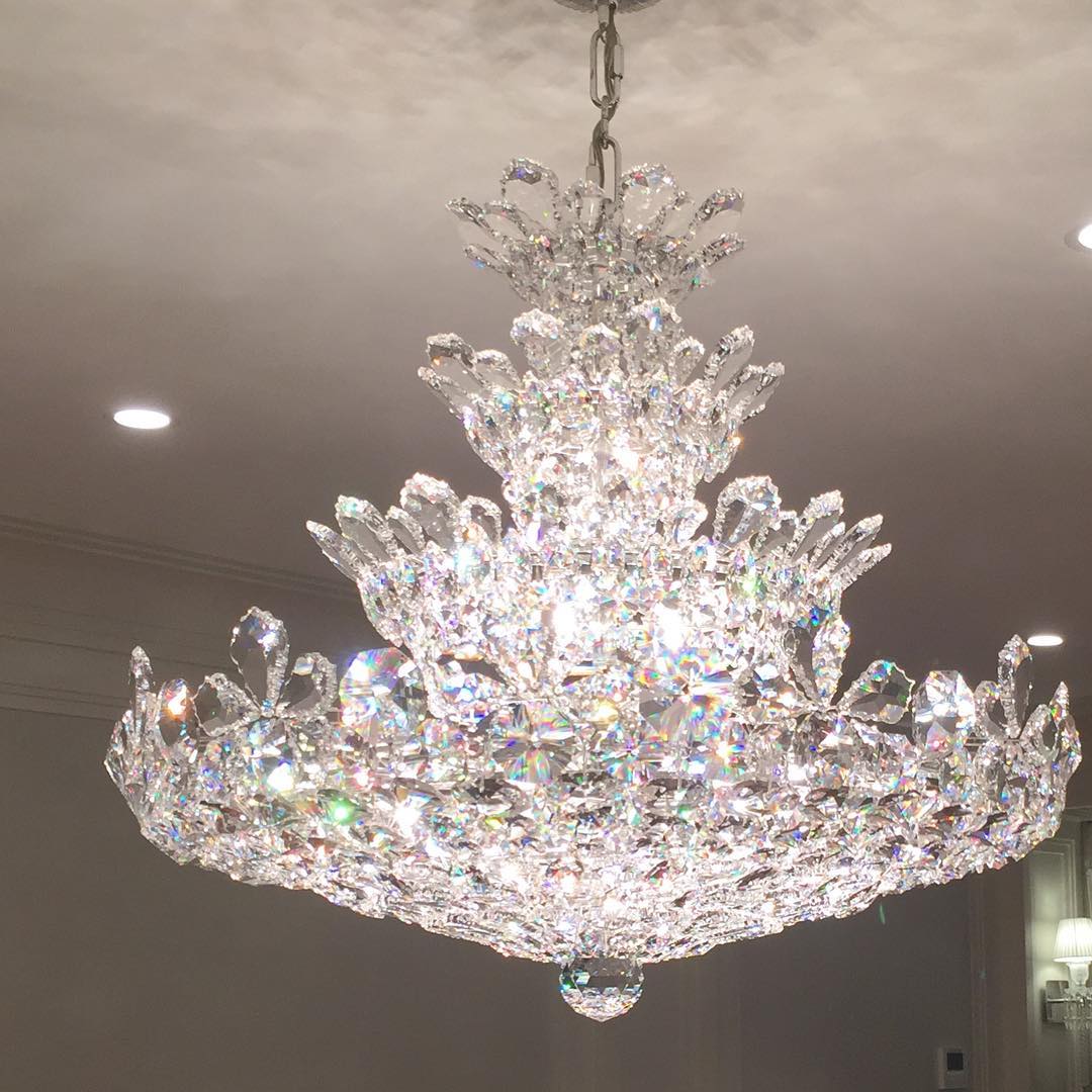 Luxury Empire Floral Crystal Chandelier - D31.5"*H26.8"Warm Lightcasivra