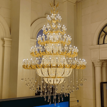 Luxury Empire Multi-layer Crystal Chandelier for High-ceiling - Customized/Contact uscasivra