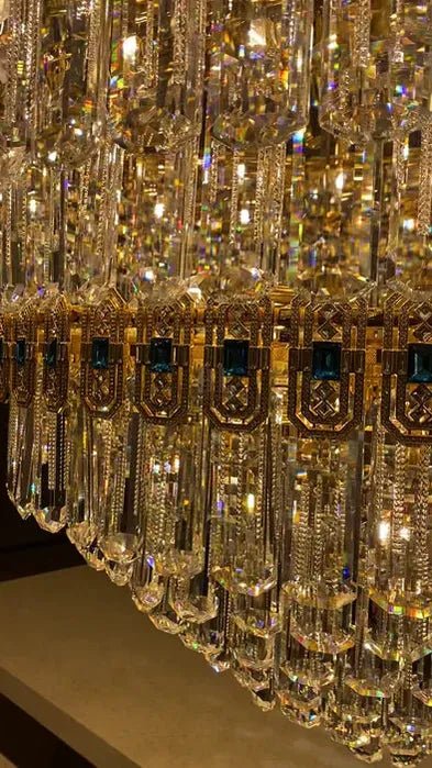 Luxury Extra Large Conical Funnel Crystal Chandelier - D31.5"*H52.5"(D80cm*H133cm)/75.7kgcasivra