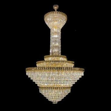 Luxury Extra Large Conical Funnel Crystal Chandelier - D31.5"*H52.5"(D80cm*H133cm)/75.7kgcasivra