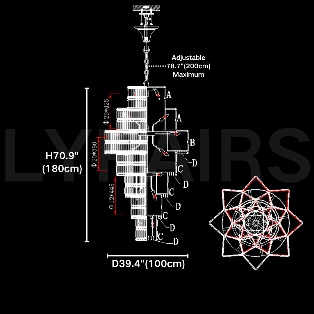 Luxury Extra Large Plaza Multi-Tier Crystal Chandelier For Hotel Hall / 2 Story Foyer / High Ceiling Living Room-Chandeliers-casivra-casivra