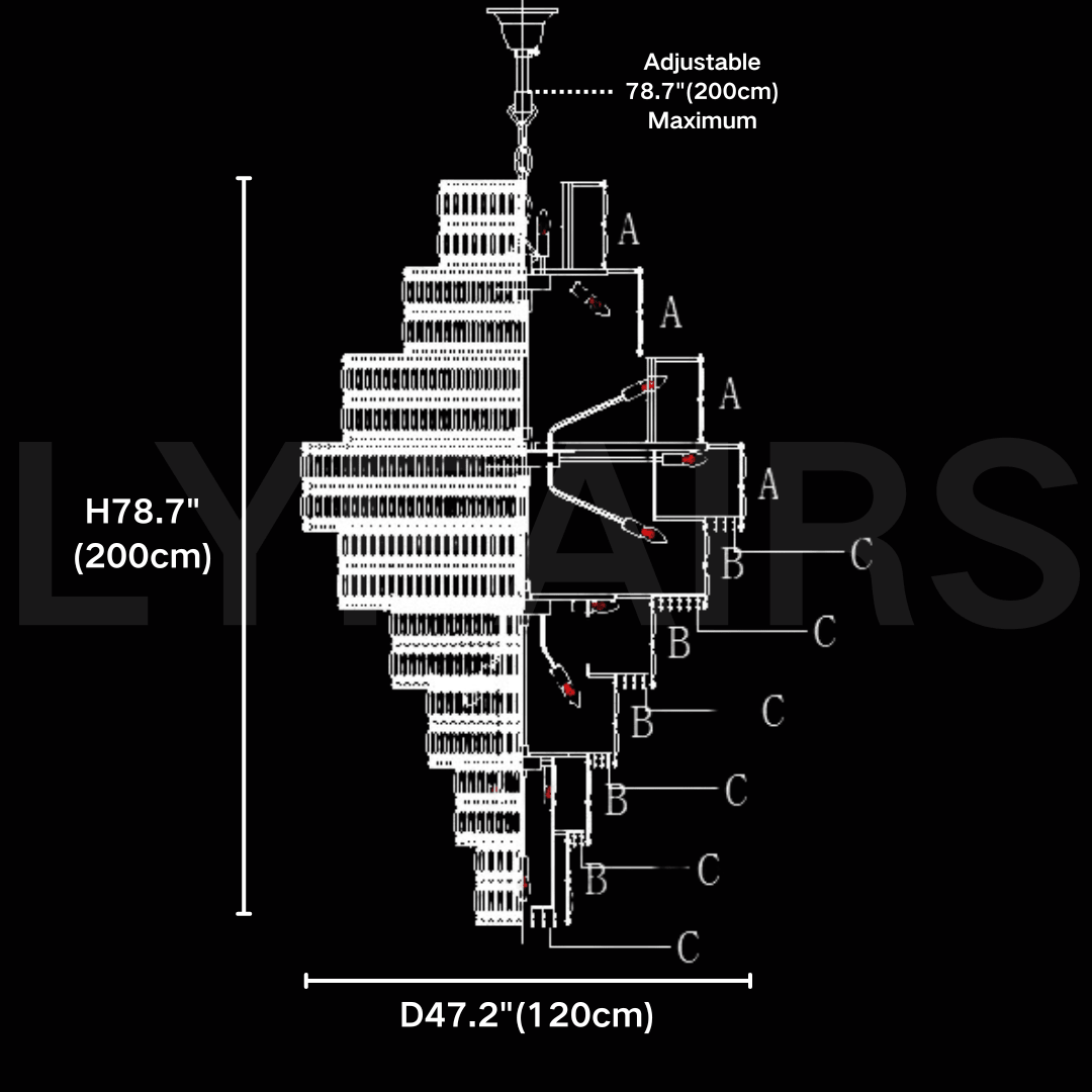 Luxury Extra Large Plaza Multi-Tier Crystal Chandelier For Hotel Hall / 2 Story Foyer / High Ceiling Living Room-Chandeliers-casivra-casivra