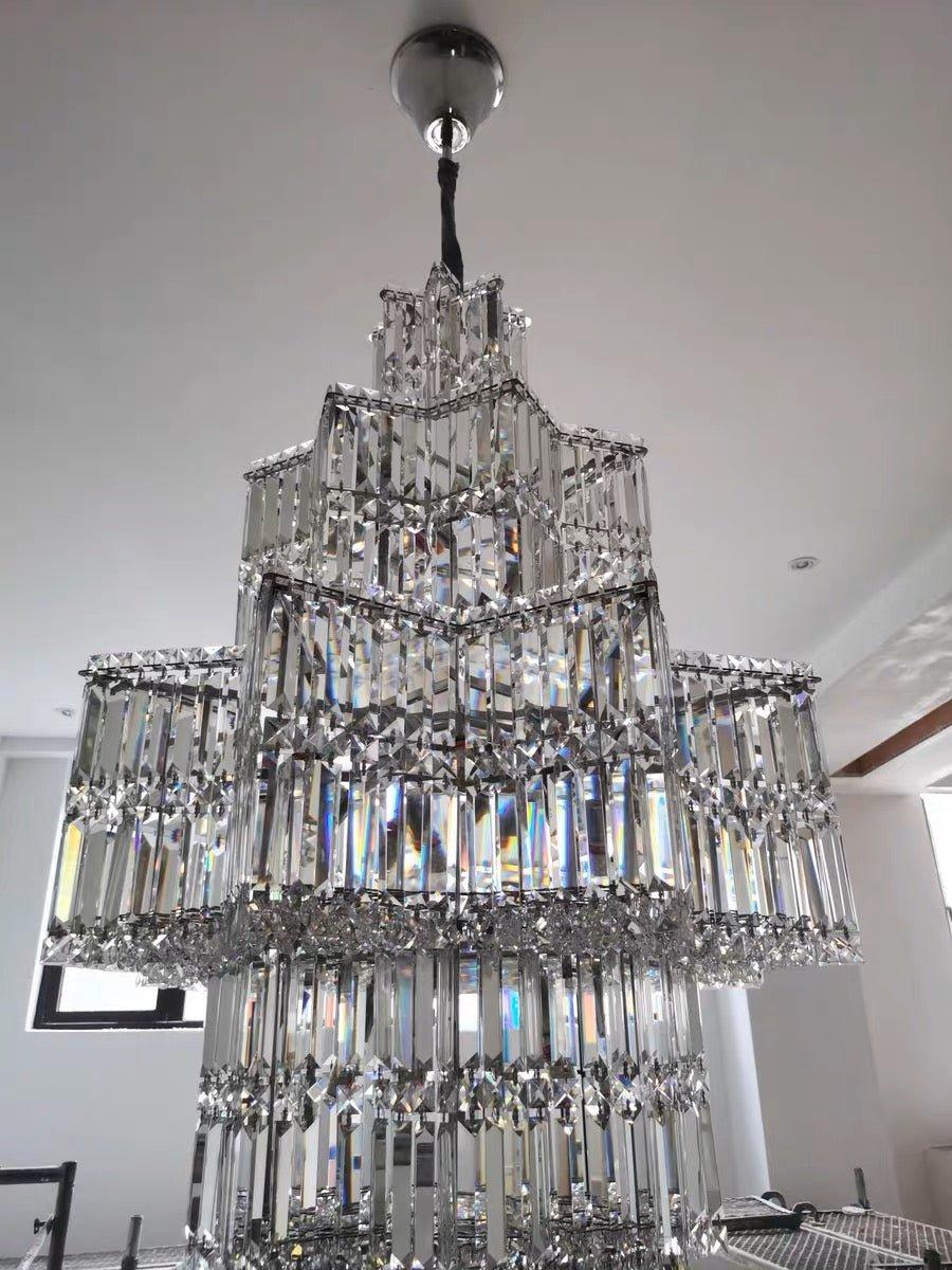 Luxury Extra Large Plaza Multi-Tier Crystal Chandelier For Hotel Hall / 2 Story Foyer / High Ceiling Living Room-Chandeliers-casivra-casivra