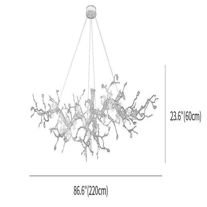 Luxury Flower Tree Branch Chandelier - L 39.4″(100cm) x W 25.6″(65cm) x H 22.8″(58cm)casivra