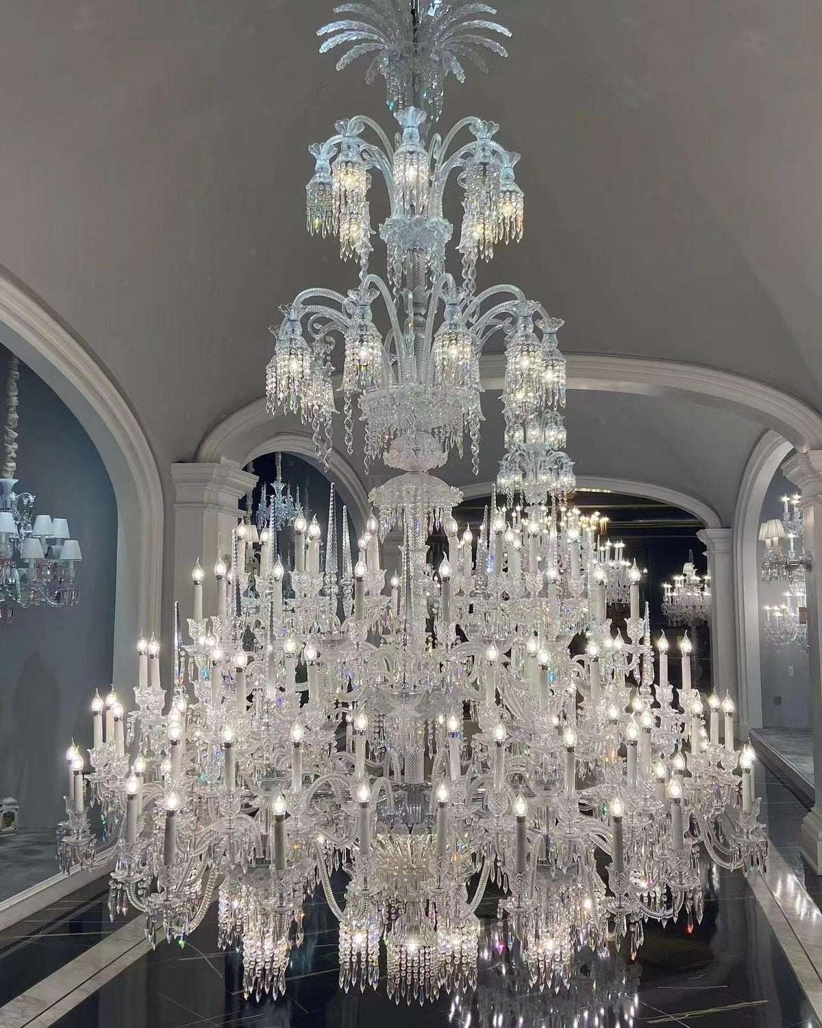 Luxury Large Multi Candles Chandelier Islam Crystal Ceiling Lighting Fixture For Living Room/ Hall Decoration-Chandeliers-casivra-casivra