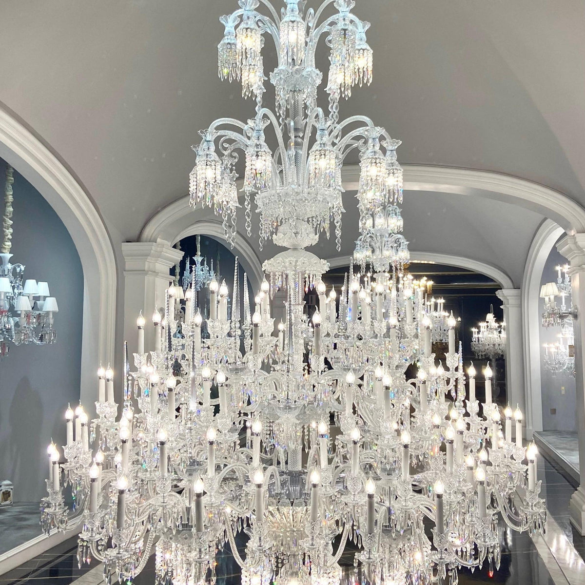 Luxury Large Multi Candles Chandelier Islam Crystal Ceiling Lighting Fixture For Living Room/ Hall Decoration-Chandeliers-casivra-73 Lights/ D59.1"*H82.68"(D150cm*H210cm)/150kg-Warm Light-casivra