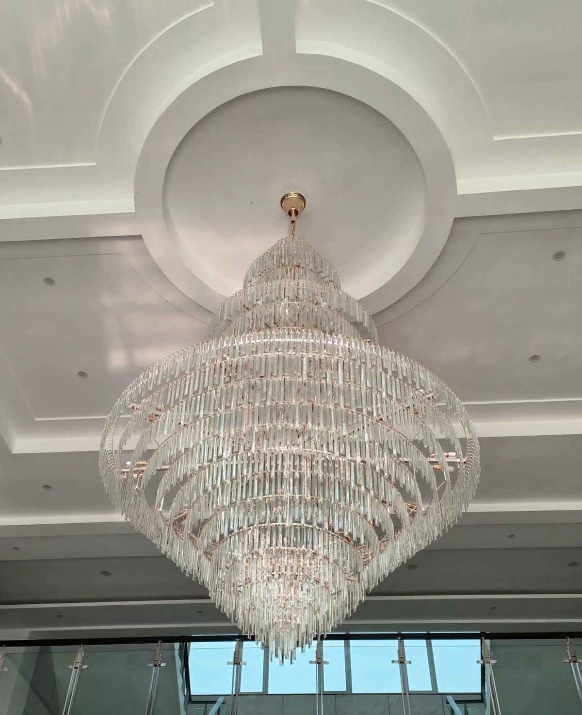 Luxury Multi - tiered Extra Large Crystal Chandelier for Staircase/Foyer/Entryway - 87 Lights/ D59.1"*H92.52"casivra
