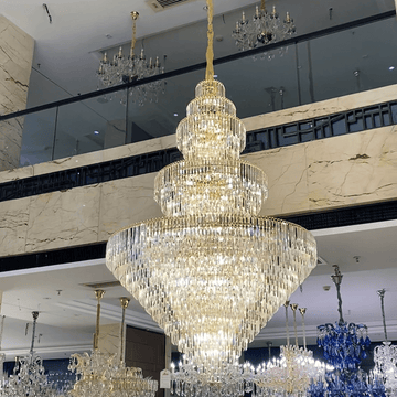 Luxury Multi - tiered Extra Large Crystal Chandelier for Staircase/Foyer/Entryway - 87 Lights/ D59.1"*H92.52"casivra