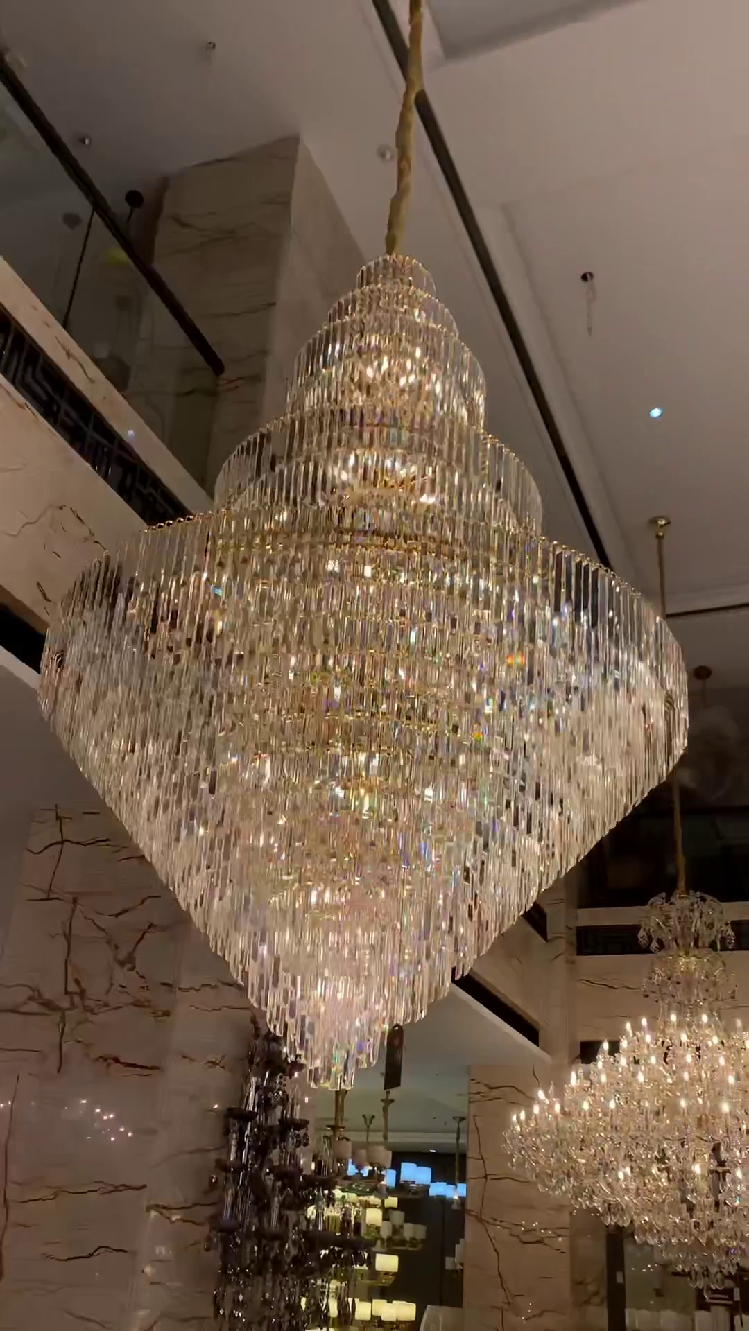 Luxury Multi - tiered Extra Large Crystal Chandelier for Staircase/Foyer/Entryway - 87 Lights/ D59.1"*H92.52"casivra