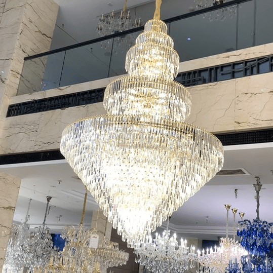 Luxury Multi - tiered Extra Large Crystal Chandelier for Staircase/Foyer/Entryway - 87 Lights/ D59.1"*H92.52"casivra