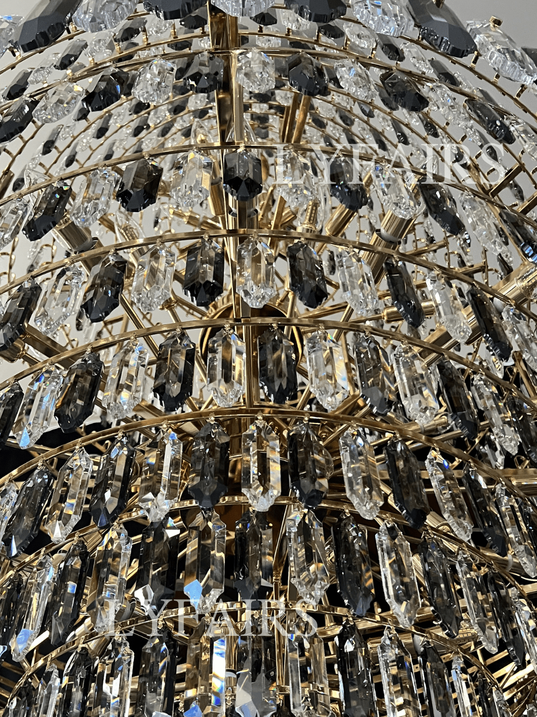 Luxury Multi-tiered Honeycomb Crystal Chandelier for High Ceiling-Chandeliers-casivra-casivra