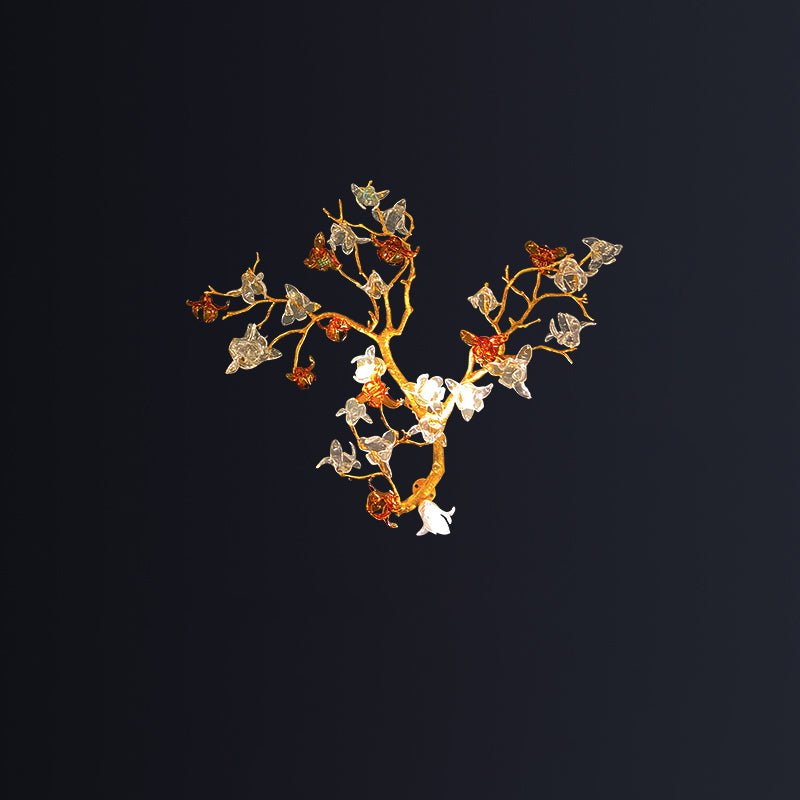 Luxury Villa Elegant Villa Blossom and Branch Chandelier,-casivra-Sconce 19.69" W x 21.65" H-casivra