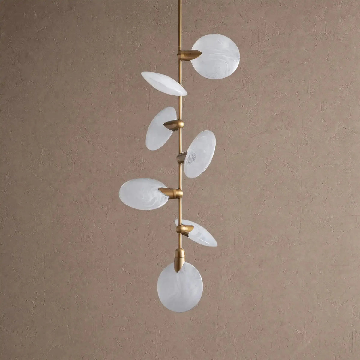 Livia Pendant Modern Alabaster Pendant for Staircase Foyer - casivra