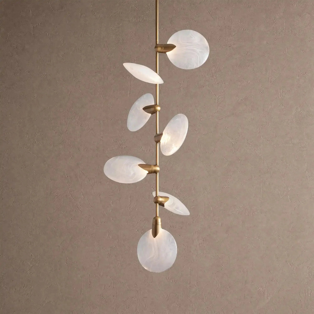 Livia Pendant Modern Alabaster Pendant for Staircase Foyer - casivra