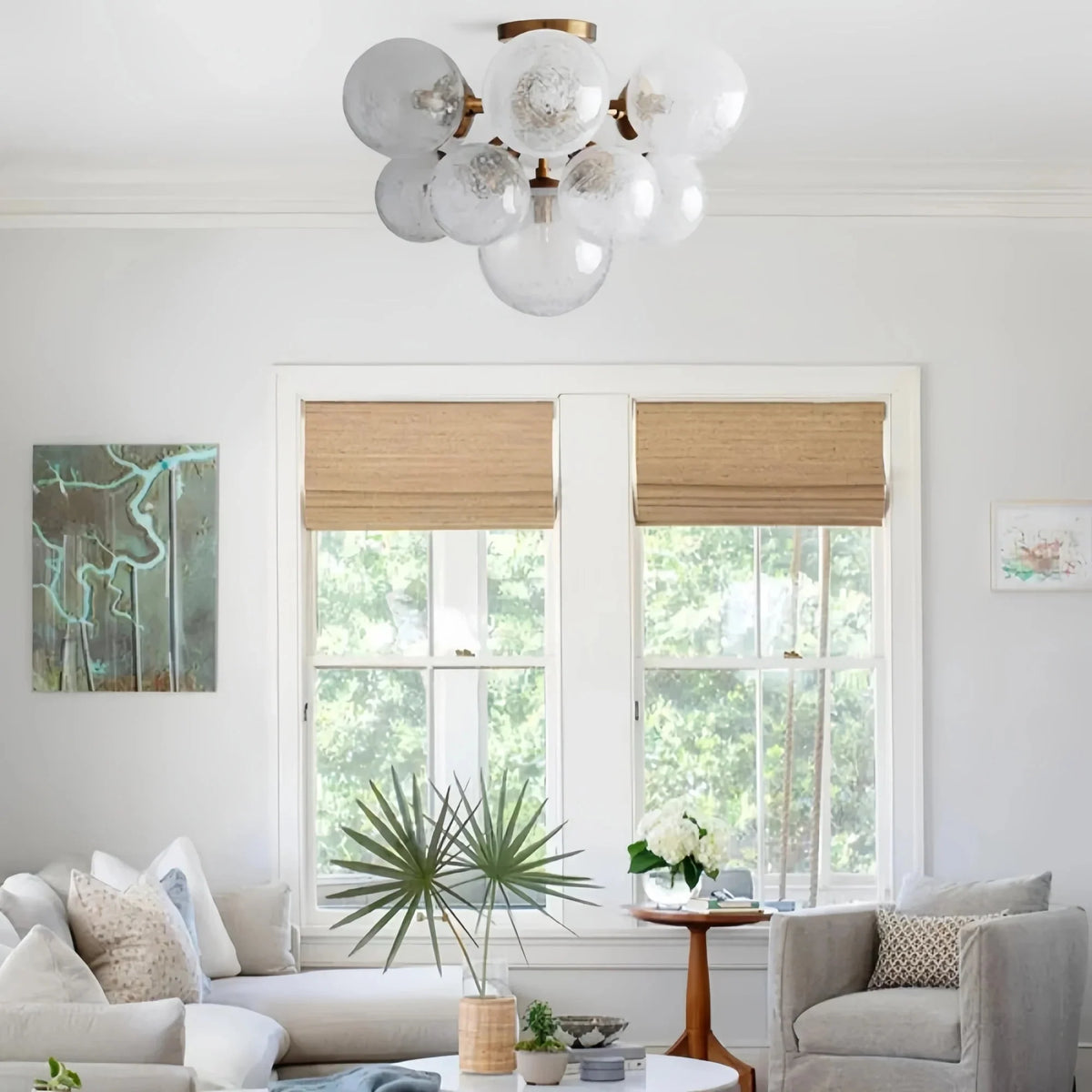 Montoya Flushmount in bronze - bedroom lighting