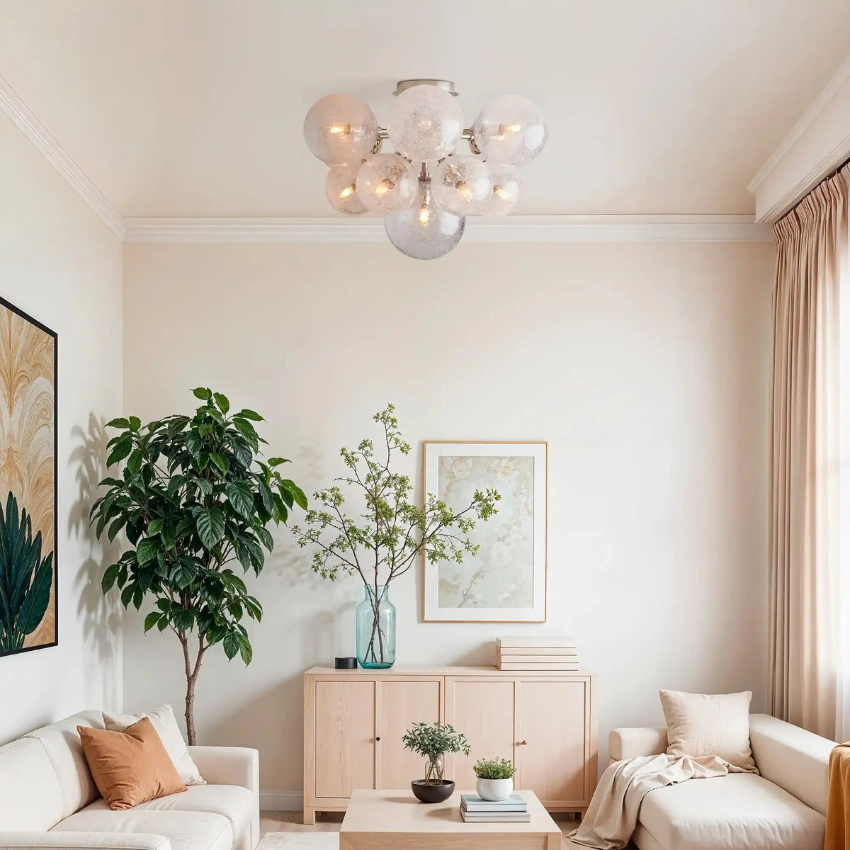 Montoya Flushmount in bronze - modern bedroom lighting