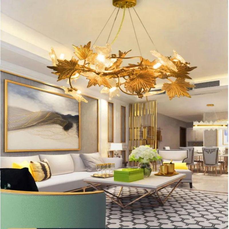 Maple Leaf Branch Chandelier - D120cm (D47¼")casivra